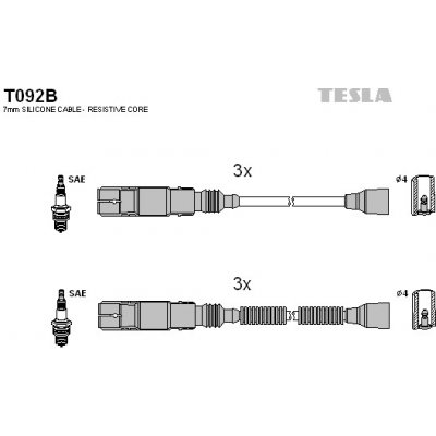 TESLA Sada kabelů pro zapalování T092B – Hledejceny.cz