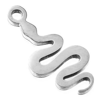 Přívěsek nerezový had 17mm - 1ks - Nerez SL – Zboží Dáma