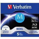 Verbatim MDISC 100GB 4x, jewel, 5ks (43834) – Hledejceny.cz