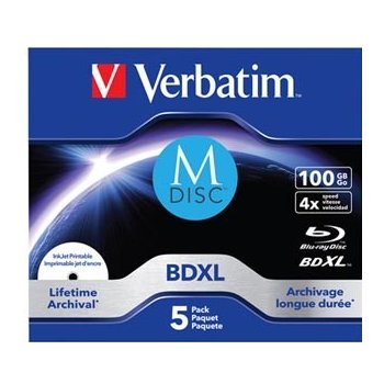 Verbatim MDISC 100GB 4x, jewel, 5ks (43834)