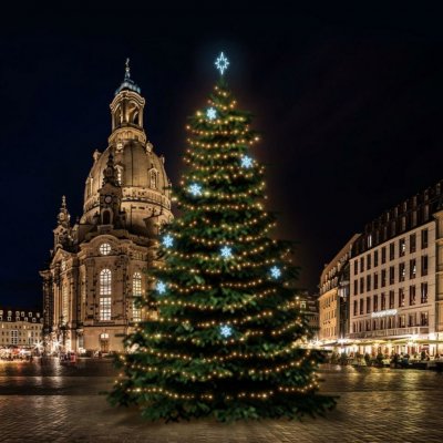 EFD05 DecoLED LED světelná sada na stromy vysoké 18-20m teplá bílá s ledově bílými dekory – Zbozi.Blesk.cz