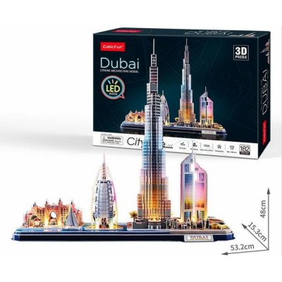 CubicFun 3D puzzle Dubai svítící 182 ks – Zbozi.Blesk.cz