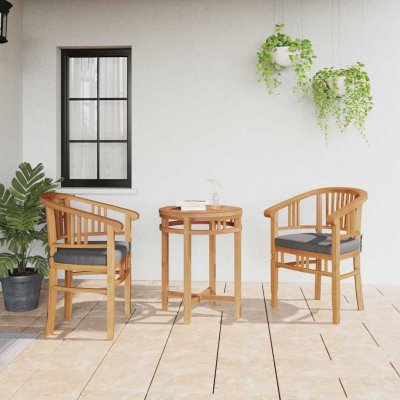 OMAXI 599384 Židle 2 pcs Hnědá 63 x 58 x 89 cm Pevné teakové dřevo – Hledejceny.cz