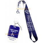 Šňůrka na krk 24414 s cedulkou na ID karty Zdravotní omezení – Zboží Dáma