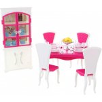 LAMPS Glorie Jídelní stůl s doplňky (Glorie Jídelní stůl (nábytek-pro-panenky) ; stůl ; pro ; panenky ; stolek ; jídelní ; barbie)