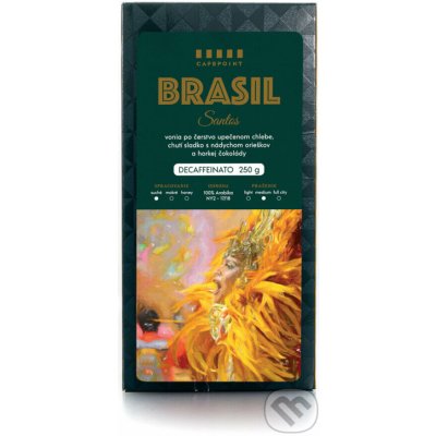 Cafepoint Brasil Santos Decaf bezkofeínová zrnková 250 g – Hledejceny.cz