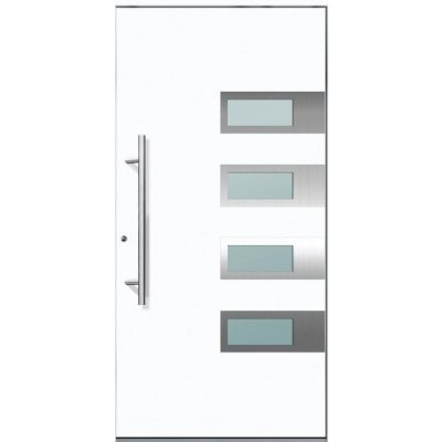 Solid Elements Vchodové dveře Smart, 90 L, 1000 × 2100 mm, AluClip hliník-plast, levé, bílé, prosklené W1DRBCZTK1.0024 – Zboží Mobilmania