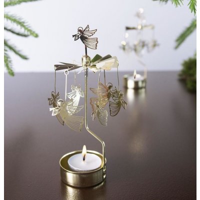 Pluto Design Rotující svícen Gold Angels, zlatá barva, kov – Zboží Dáma Pluto Design Rotující svícen Gold Angels, zlatá barva, kov – Zboží Dáma