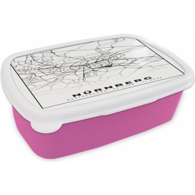 MuchoWow® Box na oběd BČervenázeit 11x17x6cm Mapa - Norimberk - Mapa města Dětský box na svačinu – Hledejceny.cz