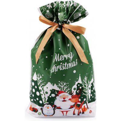 Prima-obchod Sáček s atlasovou stuhou vánoční 23x33 cm barva 4 zelená – Hledejceny.cz