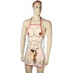 Žertovná zástěra pro muže s plyšovým penisem 68 x 44 cm – Zboží Dáma