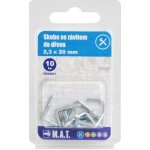 M.A.T. GROUP skoba se závitem do dřeva 20x2,3mm Zn (10ks) – Zboží Mobilmania