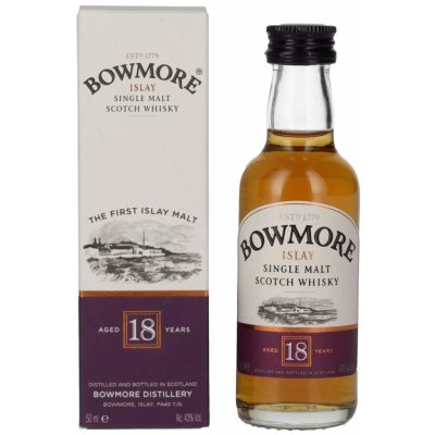 Bowmore Islay Single Malt Scotch Whisky 18y 43% 0,05 l (tuba) – Hledejceny.cz