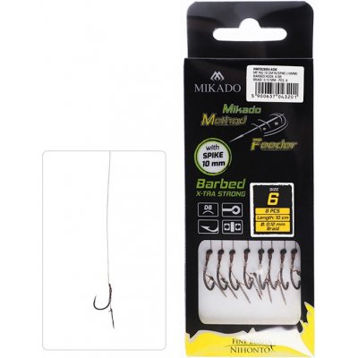 Mikado Návazec Method Feeder 10 cm s vrutem 0,12 mm vel.6 8 ks – Sleviste.cz