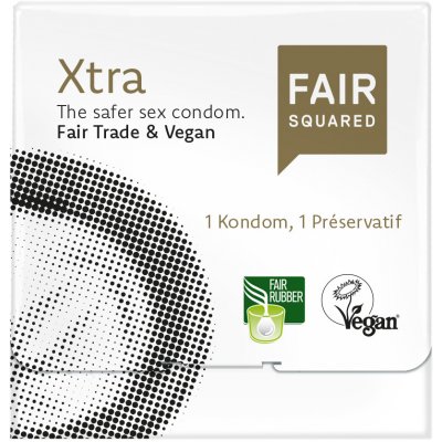 Fair Squared Xtra Fair Trade Vegan Condoms 1 pack