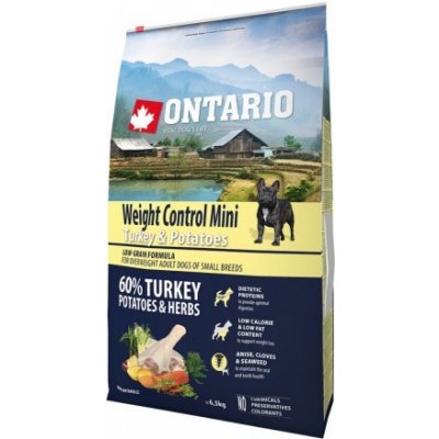 Ontario Dog Mini Weight Control Turkey & Potatoes 2 x 6,5 kg