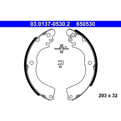 Sada brzdových čelistí ATE 03.0137-0530.2 – Zboží Mobilmania