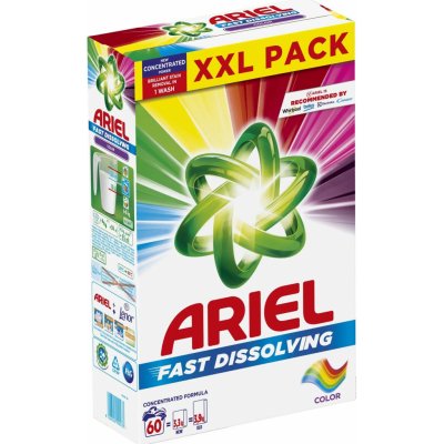 Ariel Fast Dissolving Color prací prášek na barevné prádlo 60 PD 3,3 kg – Sleviste.cz