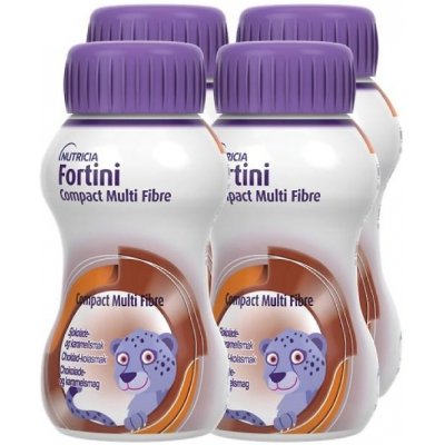 FORTINI COMPACT MULTI FIBRE S PŘÍCHUTÍ ČOKOLÁDA-KARAMEL POR SOL 4X125ML – Hledejceny.cz