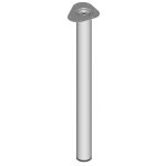 Element System Nábytková noha kulatá O 60x800 mm bílý hliník – Zboží Mobilmania