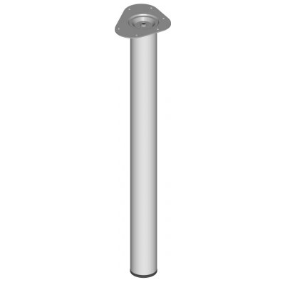 Element System Nábytková noha kulatá O 60x800 mm bílý hliník – Zboží Mobilmania