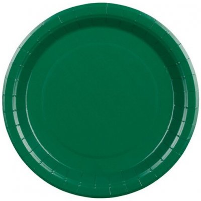 PartyDeco Talíře papírové tmavě zelené 23 cm – Sleviste.cz