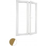 Aluplast dvoukřídlé balkonové dveře Trojsklo Přírodní dub/bílá Pravé 140 x 200 cm – Hledejceny.cz