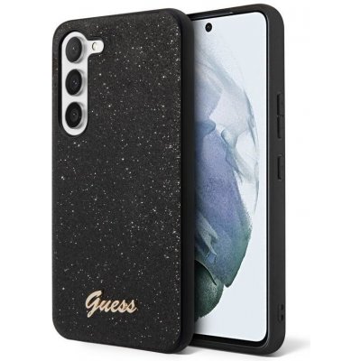 Pouzdro Guess flakes gelové s pevnými zády a logem Samsung Galaxy S23+ - černé – Zboží Mobilmania