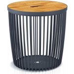 Prosperplast Univerzální koš CLUBO s bambusovým víkem antracit 59cm – Hledejceny.cz