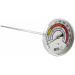 Teploměr do udírny - průměr 100 mm, stonek 400 mm – Sleviste.cz