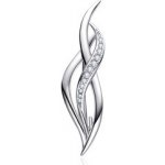 Gaura stříbrná brož se zirkony NB-8501 – Zboží Dáma