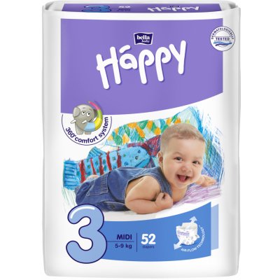 Bella Happy 3 Midi 5-9 kg 52 ks – Hledejceny.cz