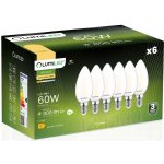 Lumiled 6x LED žárovka E14 svíčka 7W = 60W 806lm 3000K Teplá bílá 360° Filament – Hledejceny.cz