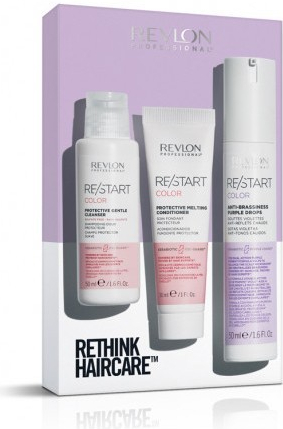 Revlon Professional Restart Color sérum pro neutralizaci teplých odstínů 50 ml + šampon 50 ml + kondicionér 30 ml dárková sada