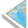 Nástěnné mapy National Geographic Svět - nástěnná mapa Classic 280 x 193 cm Varianta: mapa v hliníkovém rámu, Provedení: bílý rám