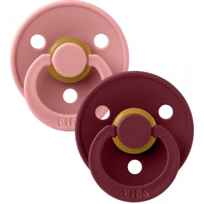 Bibs Colour dudlíky přírodní kaučuk 2ks Dusty Pink / Elderberry – Zboží Mobilmania