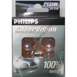 Philips SilverVision 12496SVB2 PY21W BAU15s 12V 21W – Zboží Mobilmania