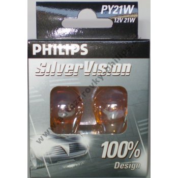 Philips SilverVision 12496SVB2 PY21W BAU15s 12V 21W