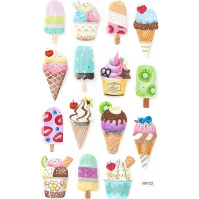 DP Craft Pěnové Samolepky - zmrzlina, 15 ks. – Zboží Dáma