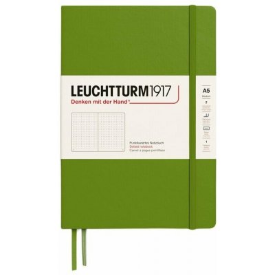 Leuchtturm1917 Zápisník A5 tvrdé desky Moss tečkovaný – Hledejceny.cz