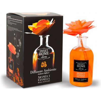 Suarez Company Sweet Home difuzér s vonící dřevěnou květinou Arancia e Cannella Pomeranč a skořice 250 ml