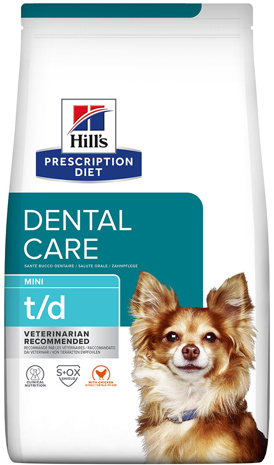 Hill’s Prescription Diet T/D Mini Dental Care s kuřecím 2 x 3 kg