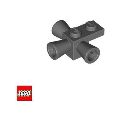 LEGO® 3963 Kostka 1x1 Reproduktory na třech stranách Tmavě-Šedá – Zboží Mobilmania