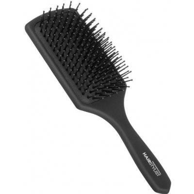 Xanitalia Hair Stylist kartáč černý plochý široký nylonové ostny – Zboží Mobilmania