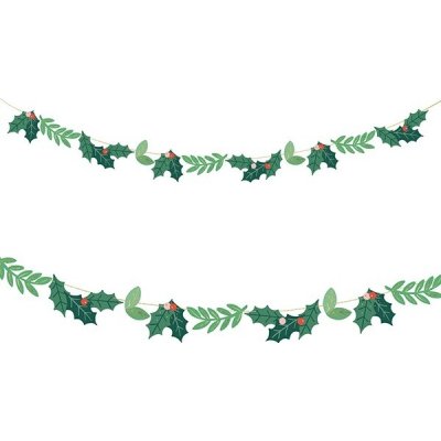 Vánoční papírová girlanda “Jmelí” 1,5 m – Zboží Dáma