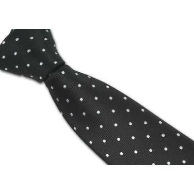 Pánská kravata černá se čtverečky – Zboží Mobilmania