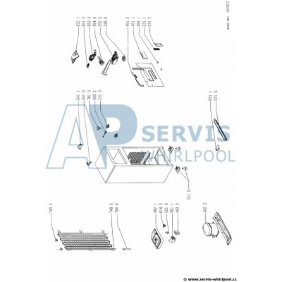 Whirlpool C00090420 Držák skla digestoře - levý