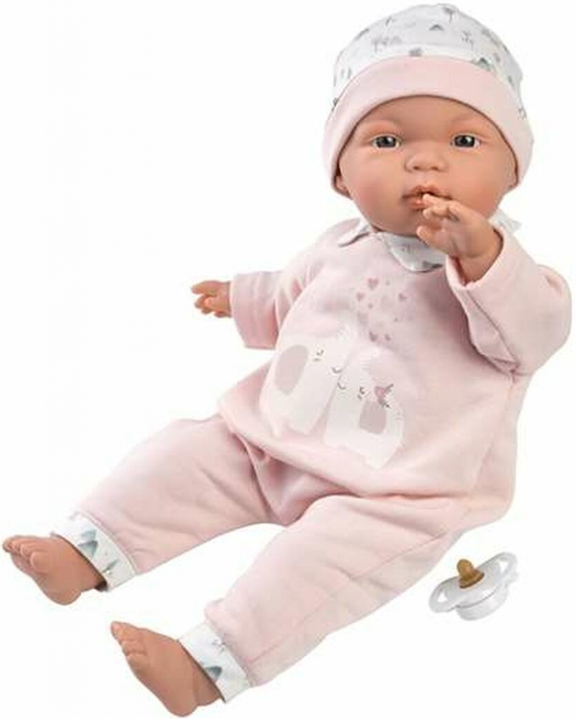 Llorens 13848 JOELLE realistická miminko s měkkým látkovým tělem 38 cm