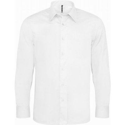 KARIBAN ADO Pánská strečová košile s dlouhým rukávem K529 00 bílá – Zboží Mobilmania