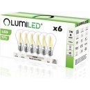 Lumiled 6x LED žárovka E27 7W 60W 4000K FILAMENT